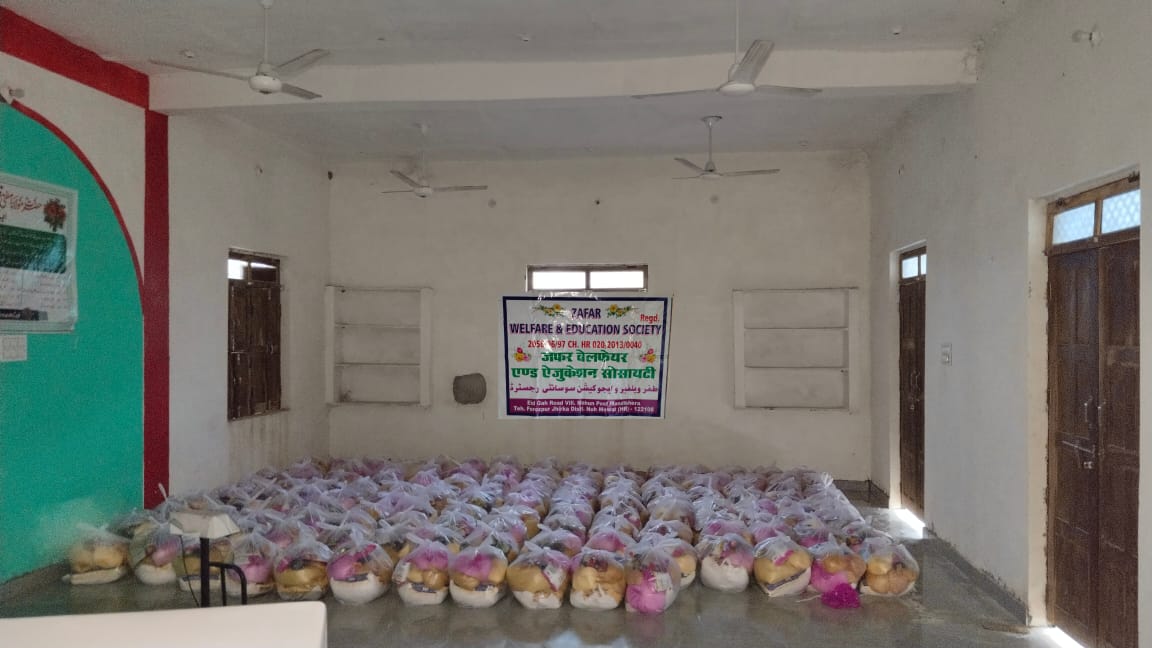 Distributed ration kit, medicine and some cash for the third time to the riot victims
